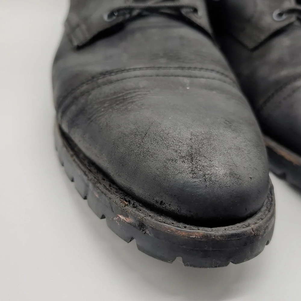 Thursday Boot Company StormKing Captain Matte Black Leather Cap Toe Boots Sz 15